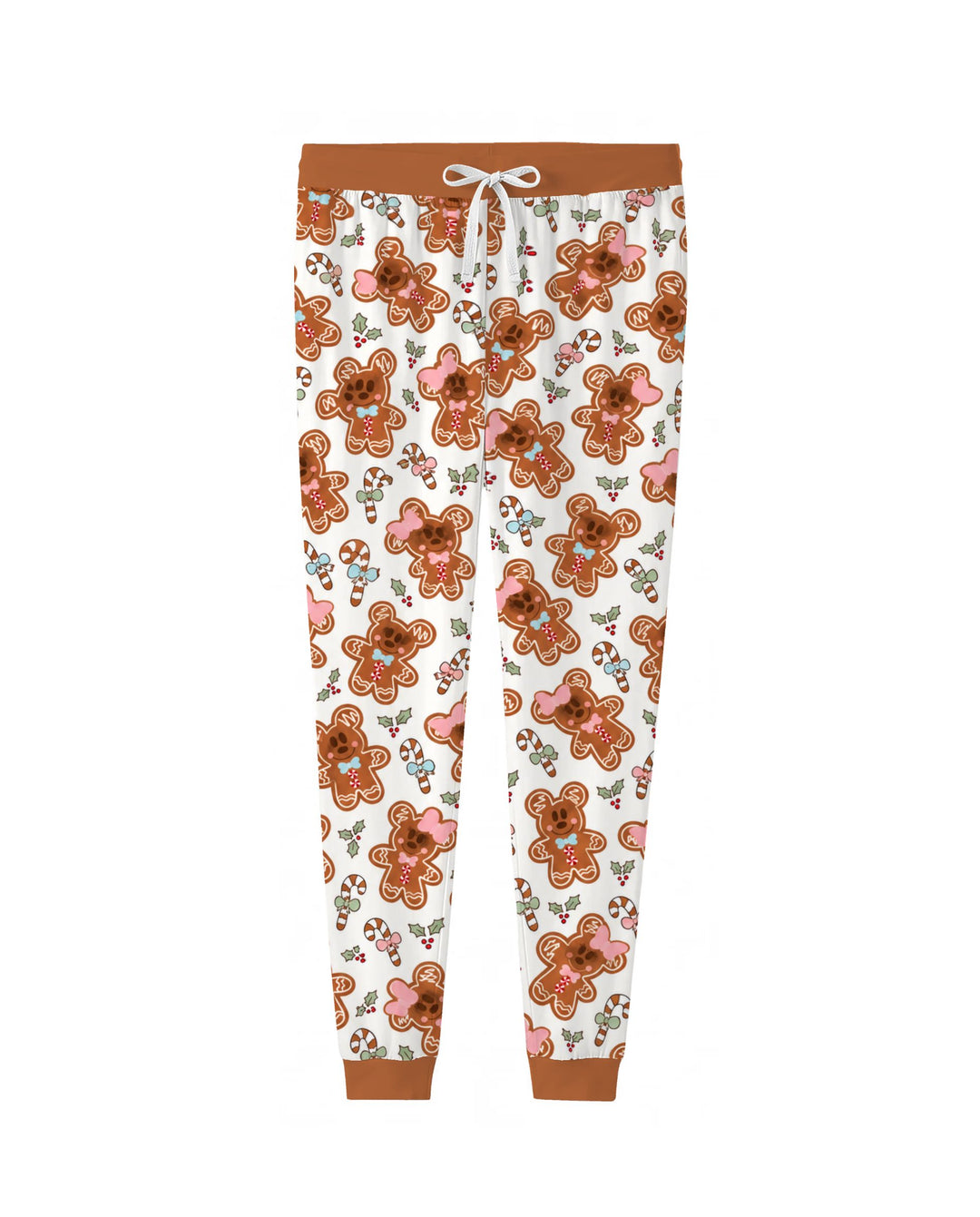 Cute Gingerbread Couple Toss Bamboo Women Pajama Set