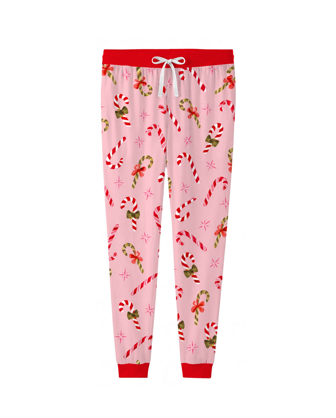Coquette Christmas Candy Canes & Bows Bamboo Women Pajama Set