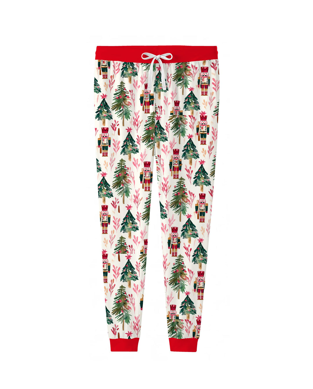 Watercolor Nutcracker & Christmas Pine Trees Bamboo Women Pajama Set