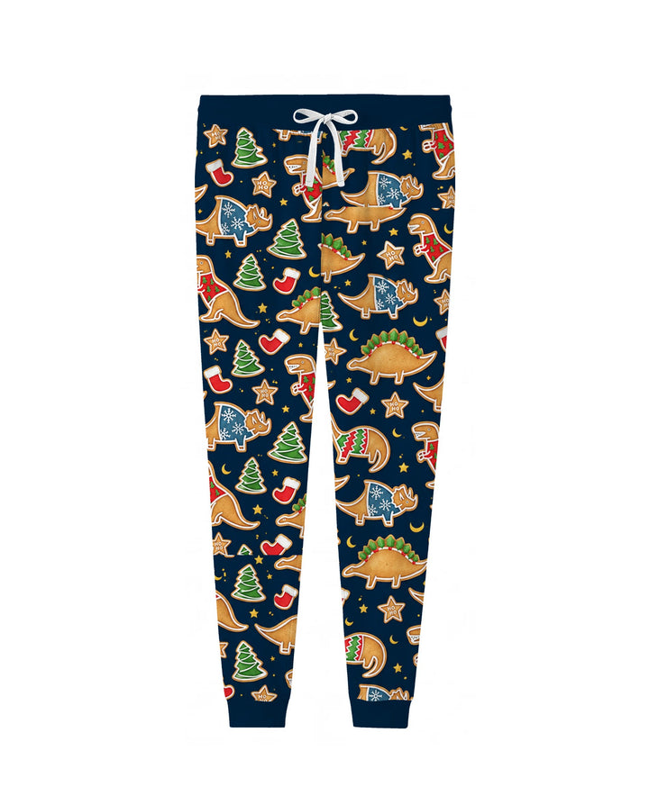 Christmas Dinosaur Gingerbread Cookies Bamboo Women Pajama Set