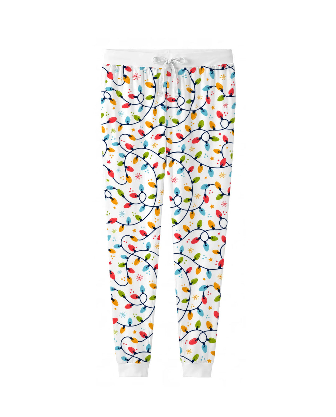 Colorful Christmas String Lights Bamboo Women Pajama Set