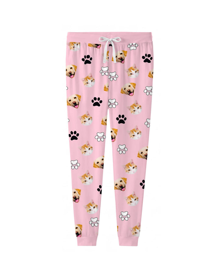 Pink Christmas Cats and Dogs Bamboo Women Pajama Set