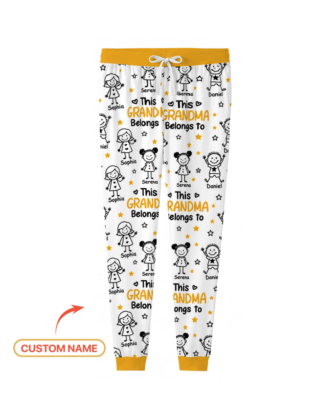 Custom Name This Grandma Belongs To Grandkids Bamboo Women Pajama Set