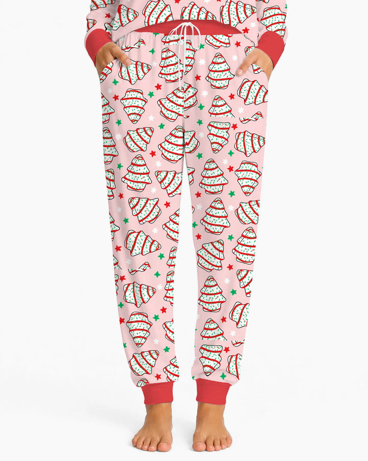 Retro Christmas Tree Sugar Cookies Bamboo Women Pajama Set