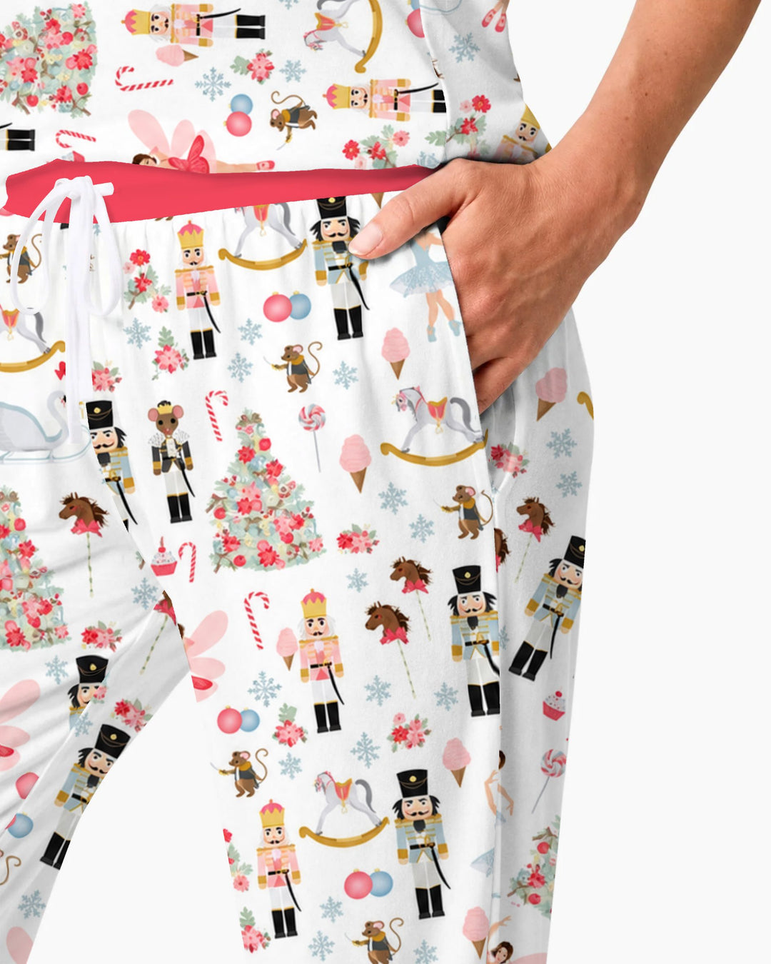 Pink Nutcracker Christmas Ballet Bamboo Women Pajama Set