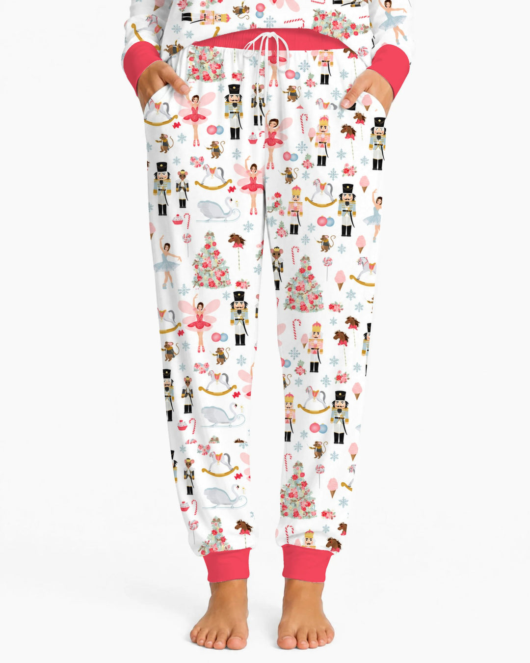 Pink Nutcracker Christmas Ballet Bamboo Women Pajama Set