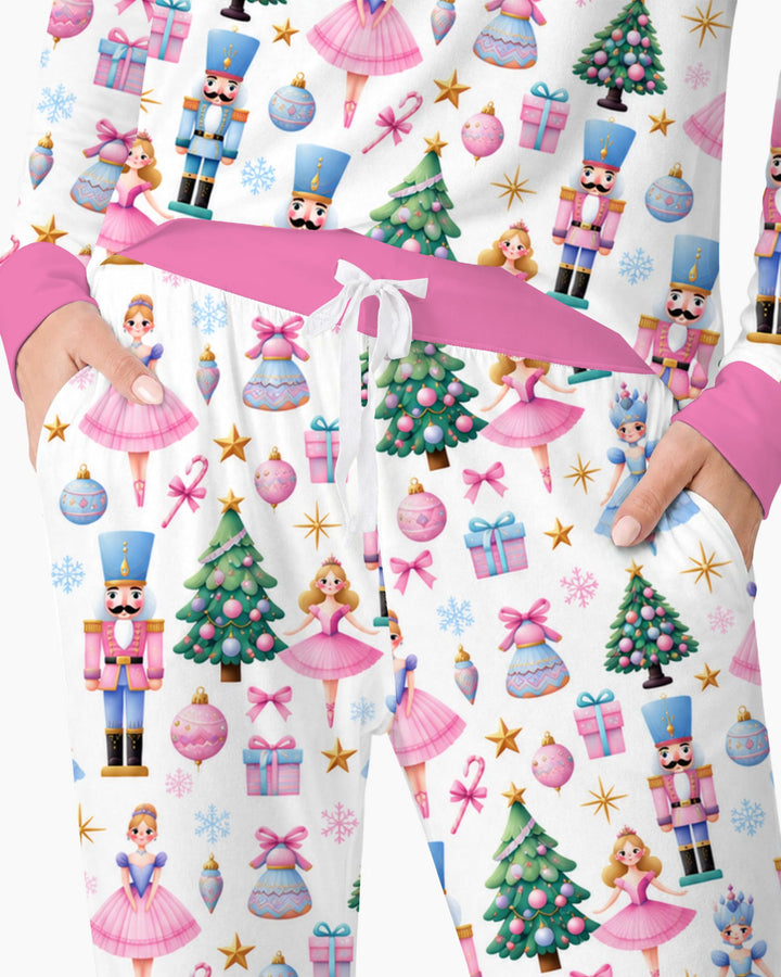 Pastel Sugar Plum Nutcracker Christmas Bamboo Women Pajama Set