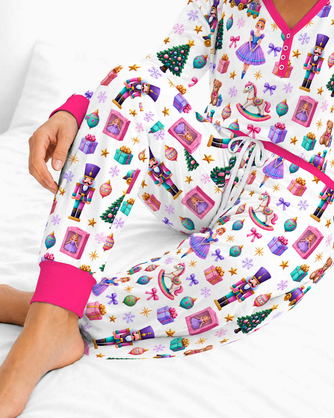 Sugar Plum Nutcracker Christmas Toy Parade Bamboo Women Pajama Set