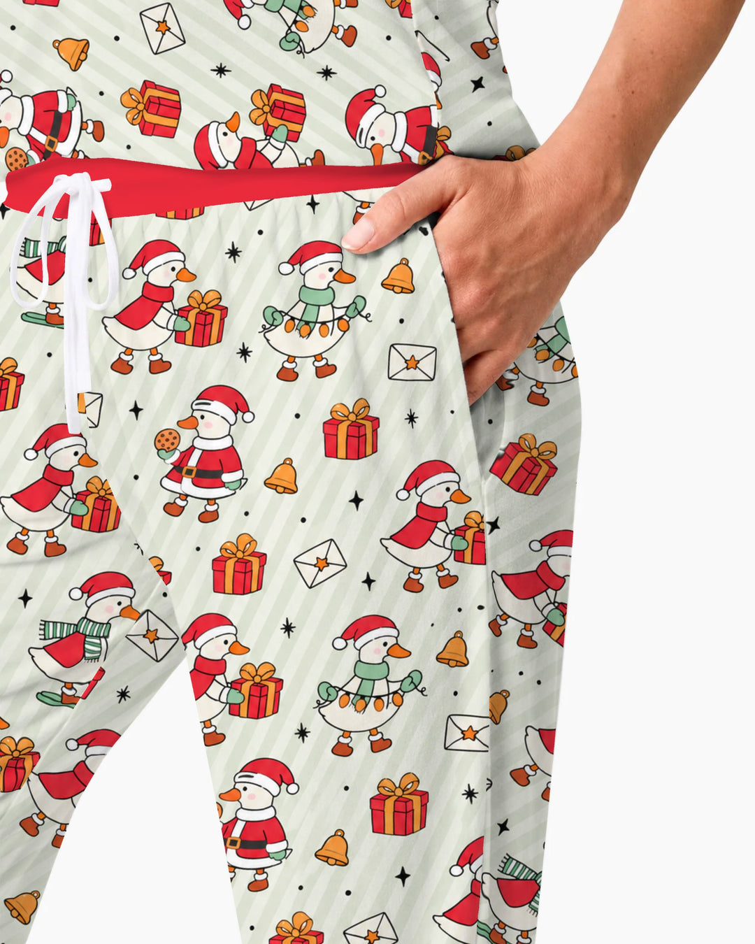 Cute Christmas Goose Holiday Bamboo Women Pajama Set