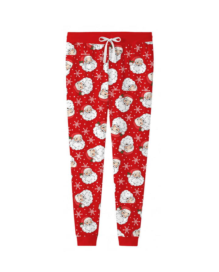 Vintage Santa Red Christmas Bamboo Women Pajama Set