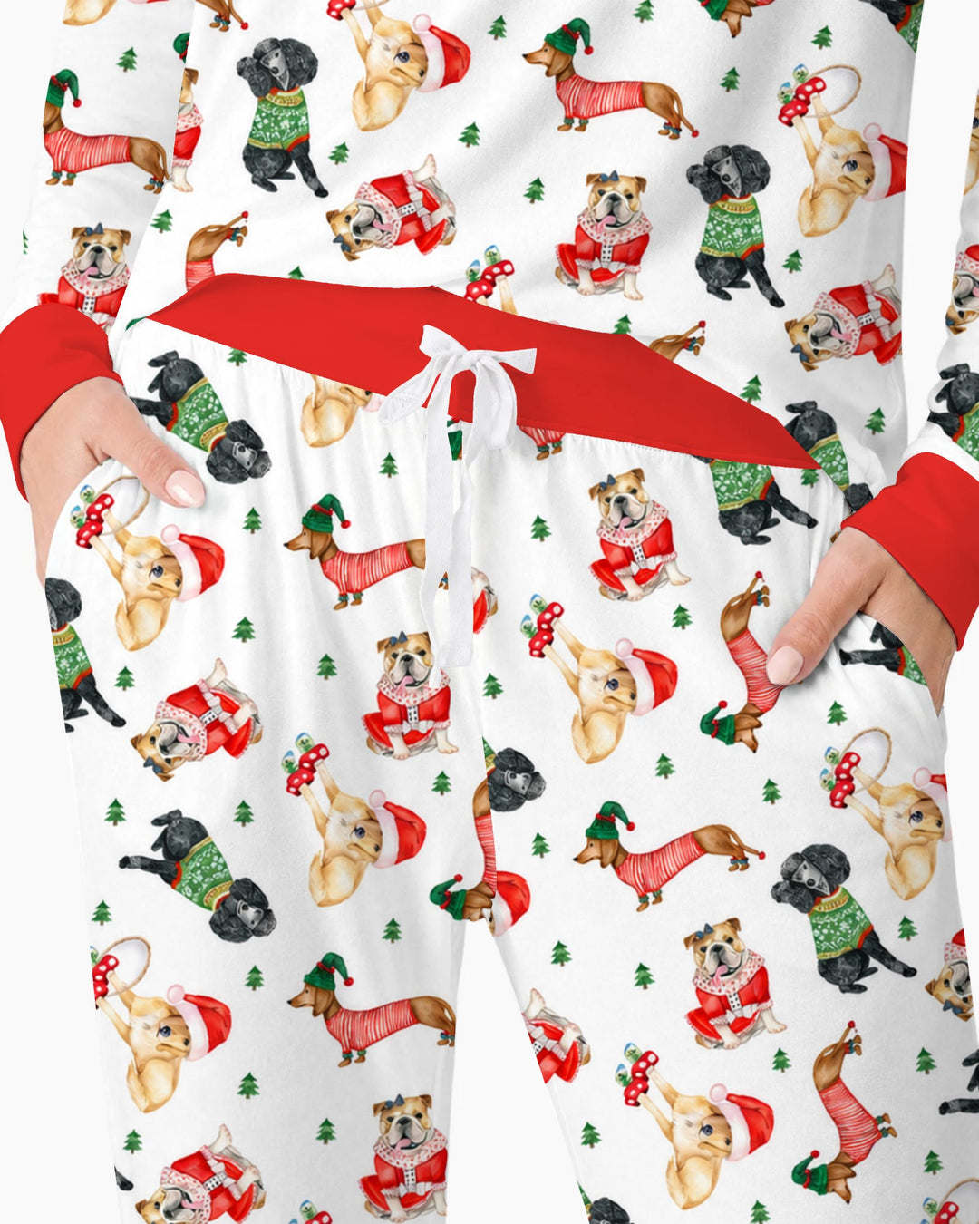 Christmas Dogs in Holiday Sweaters Bamboo Women Pajama Set