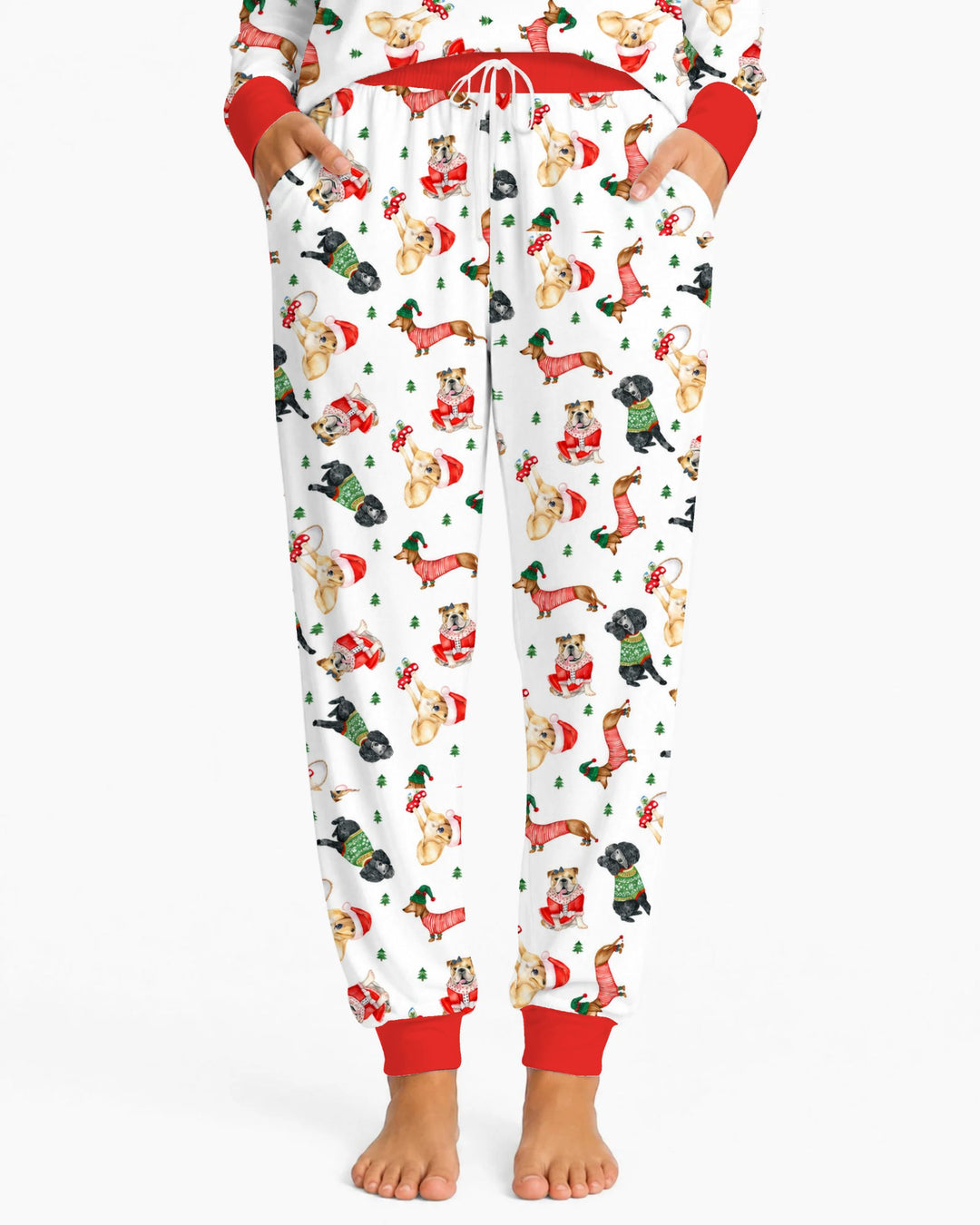 Christmas Dogs in Holiday Sweaters Bamboo Women Pajama Set