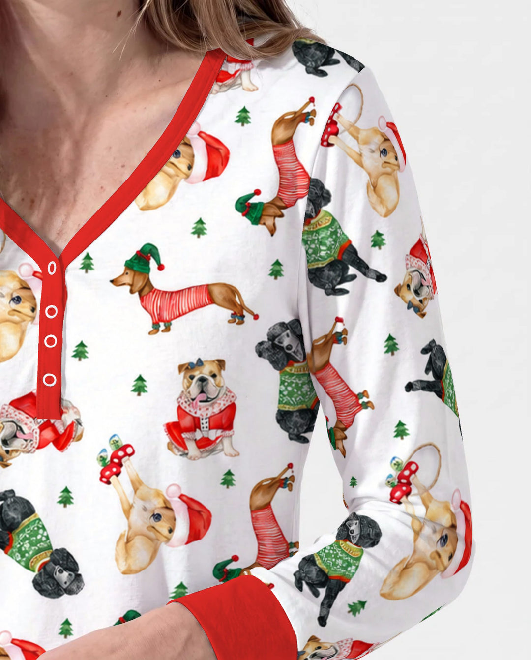 Christmas Dogs in Holiday Sweaters Bamboo Women Pajama Set