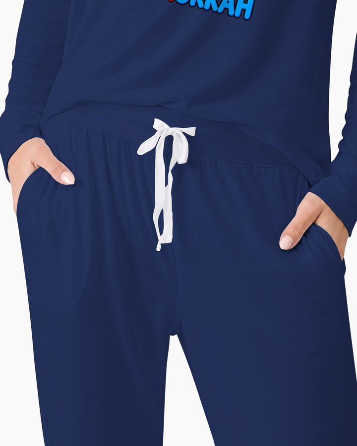 Happy Chrismukkah Christmas Menorah Bamboo Women Pajama Set