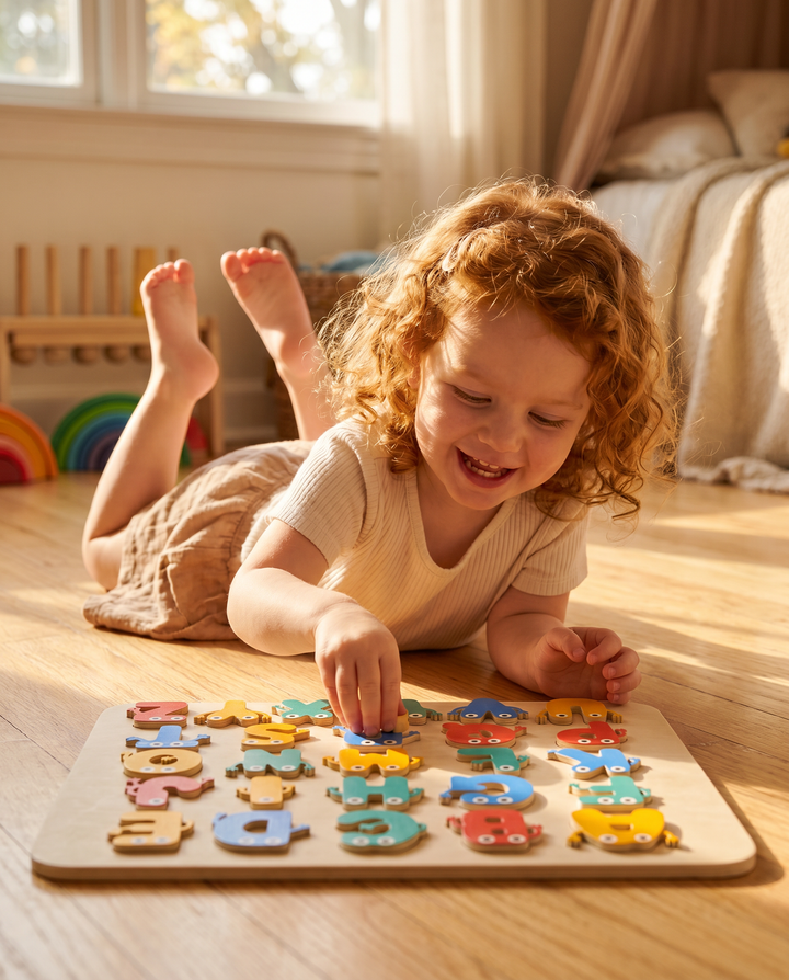 Funny Letter Friends Wooden Alphabet Puzzle