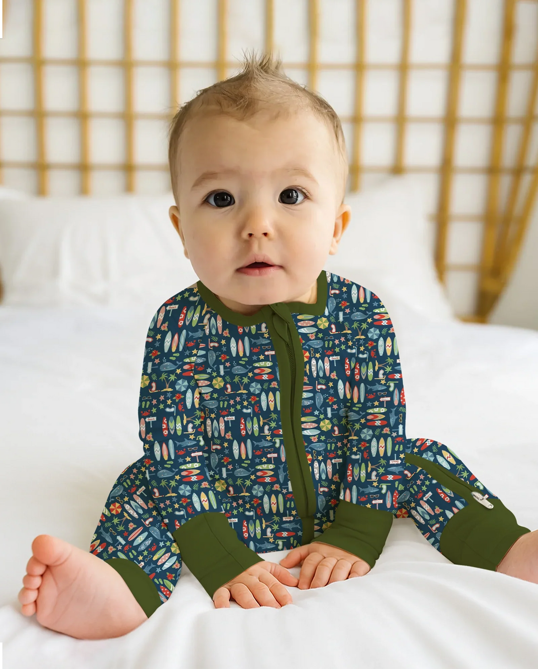 Gerippte Babykleidung mit individuellem Foto - Weich &amp; Skizzenhaft