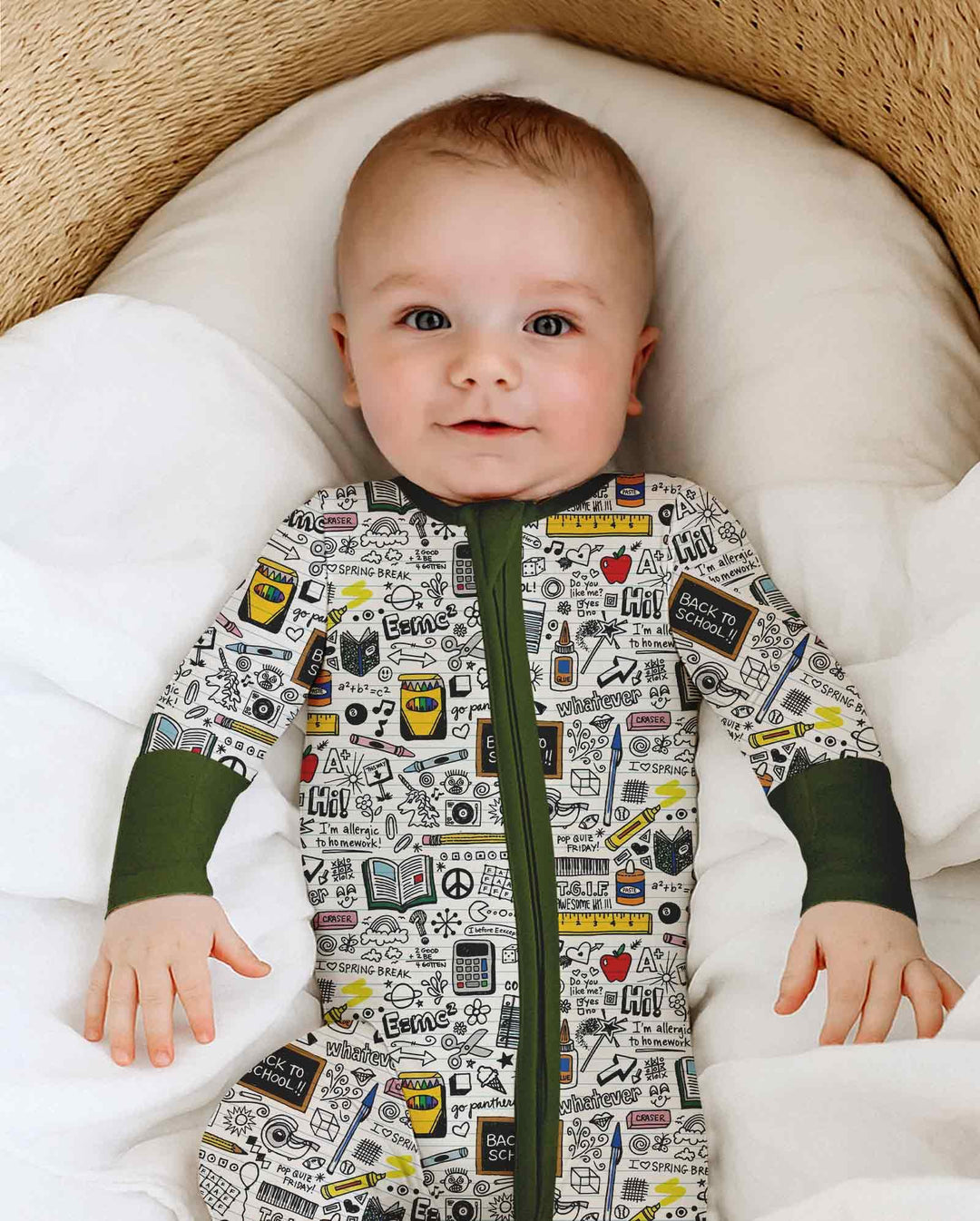 Gerippte Babykleidung mit individuellem Foto - Weich &amp; Skizzenhaft