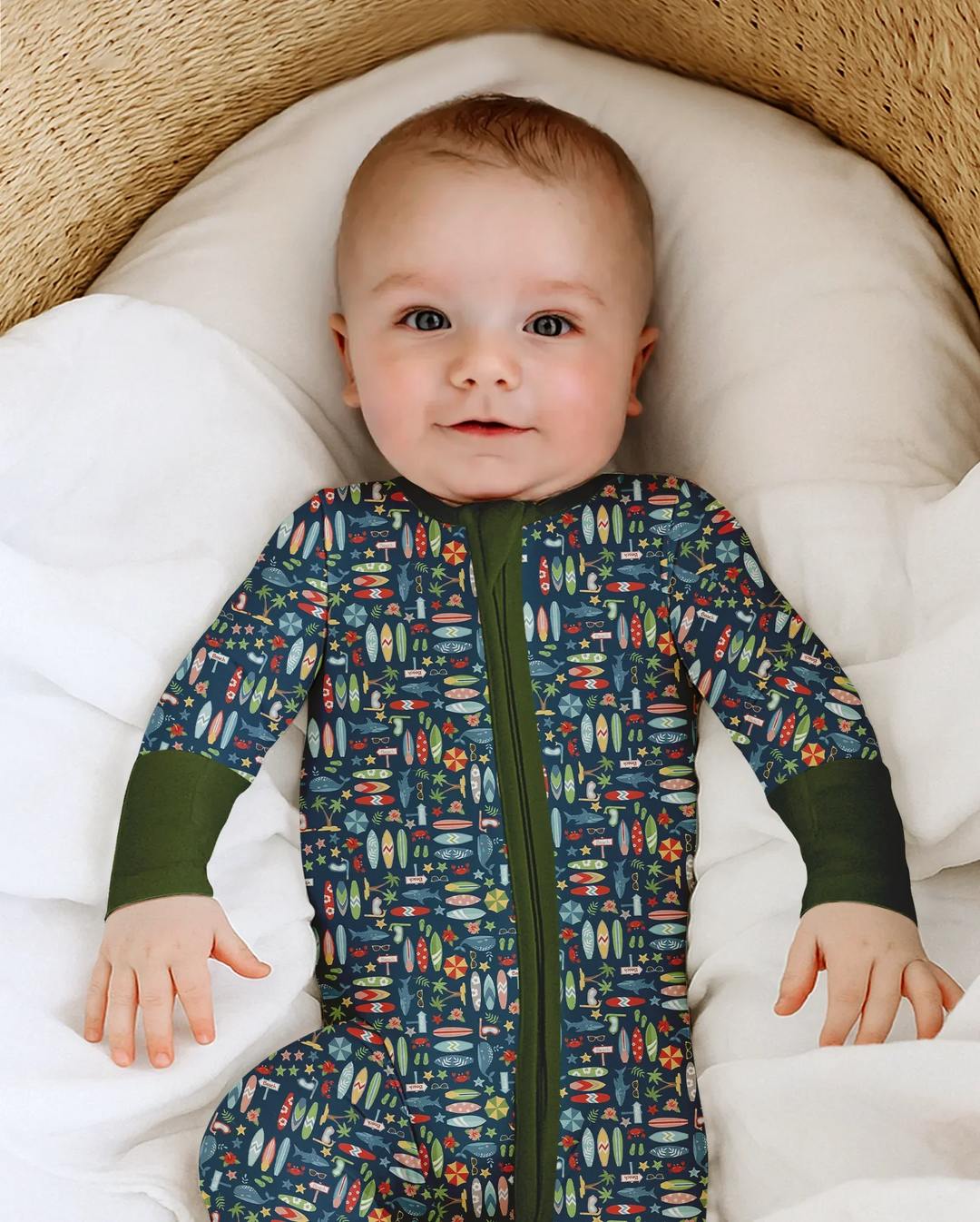 Gerippte Babykleidung mit individuellem Foto - Weich &amp; Skizzenhaft