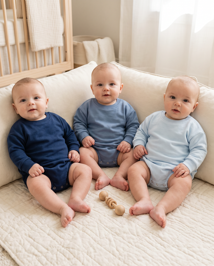 Gerippte Babykleidung mit individuellem Foto - Weich &amp; Skizzenhaft