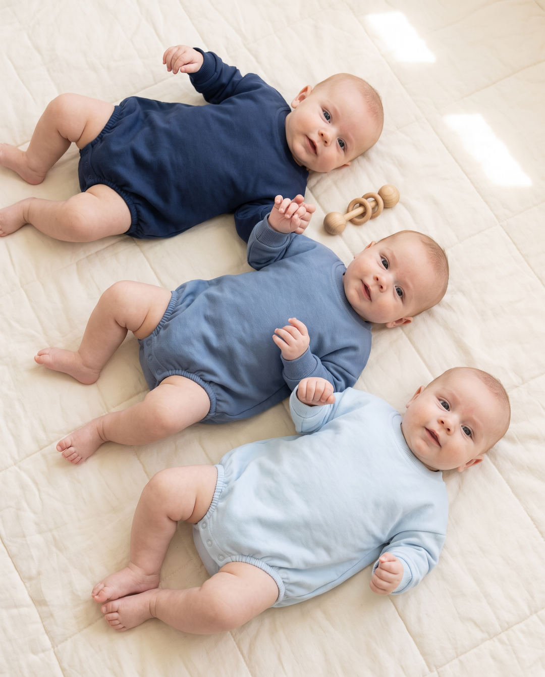 Gerippte Babykleidung mit individuellem Foto - Weich &amp; Skizzenhaft