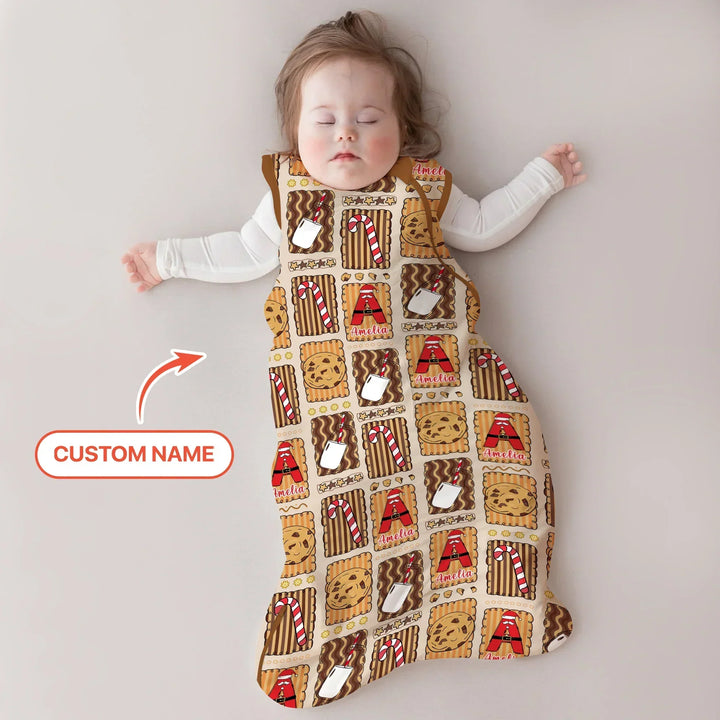 Custom Name Cookies and Milk Wonderland Sleep Bag , Custom Name Cookies and Milk Wonderland Sleep Bag - XS / 0.5 TOG