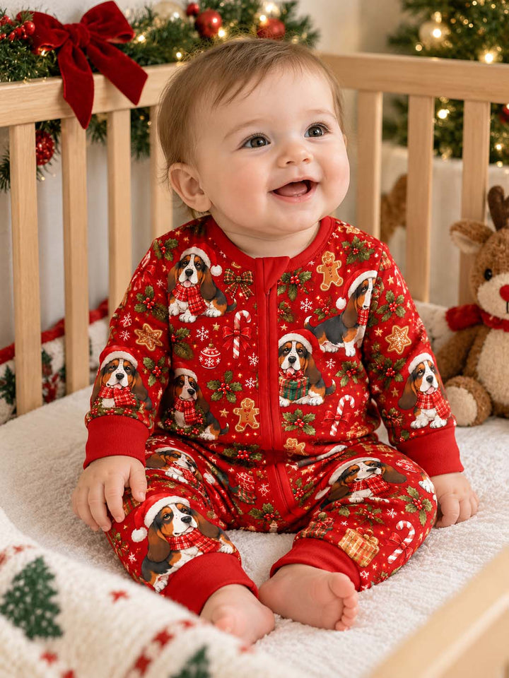 Basset Hound Christmas Cheer Bamboo Convertible Zippy