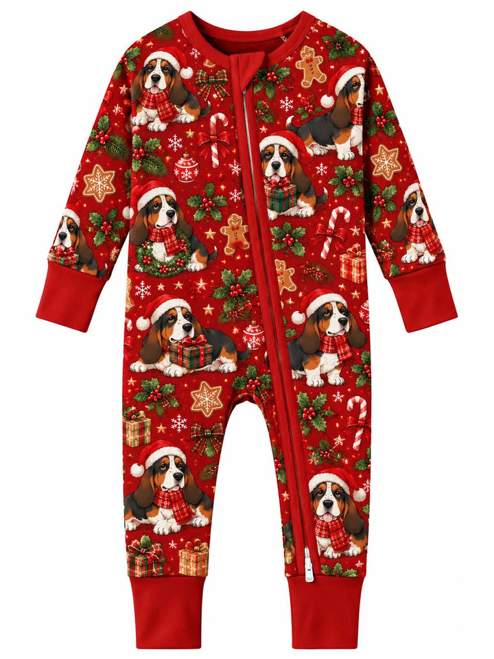 Basset Hound Christmas Cheer Bamboo Convertible Zippy
