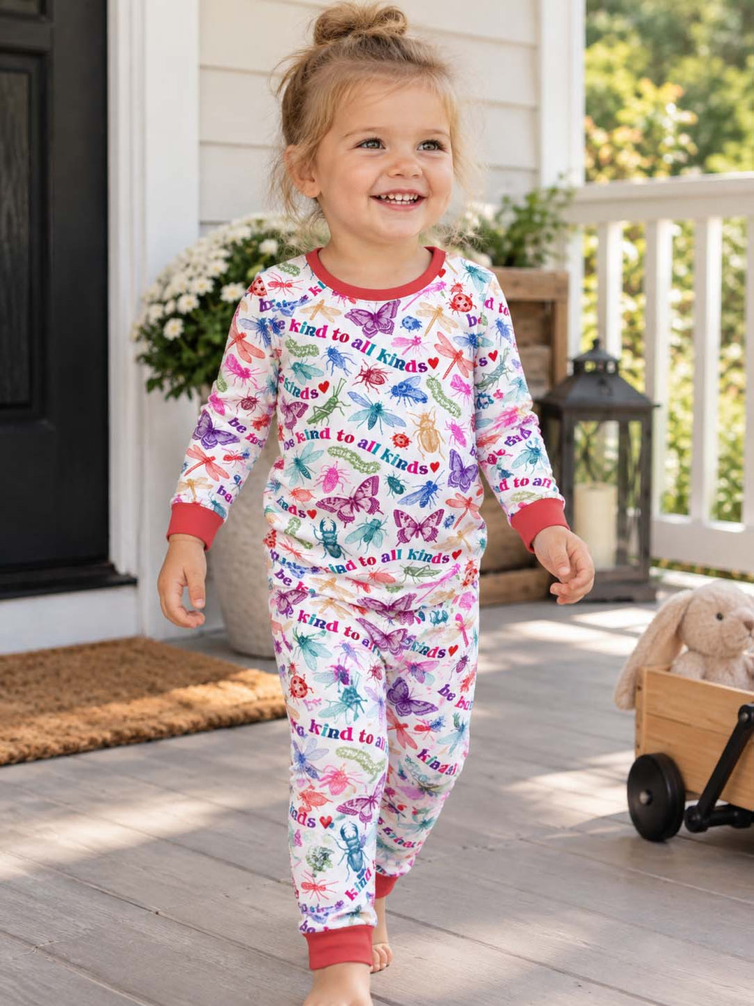Be Kind to All Bug Kinds Bamboo Two Piece Long Sleeve Pajama Set