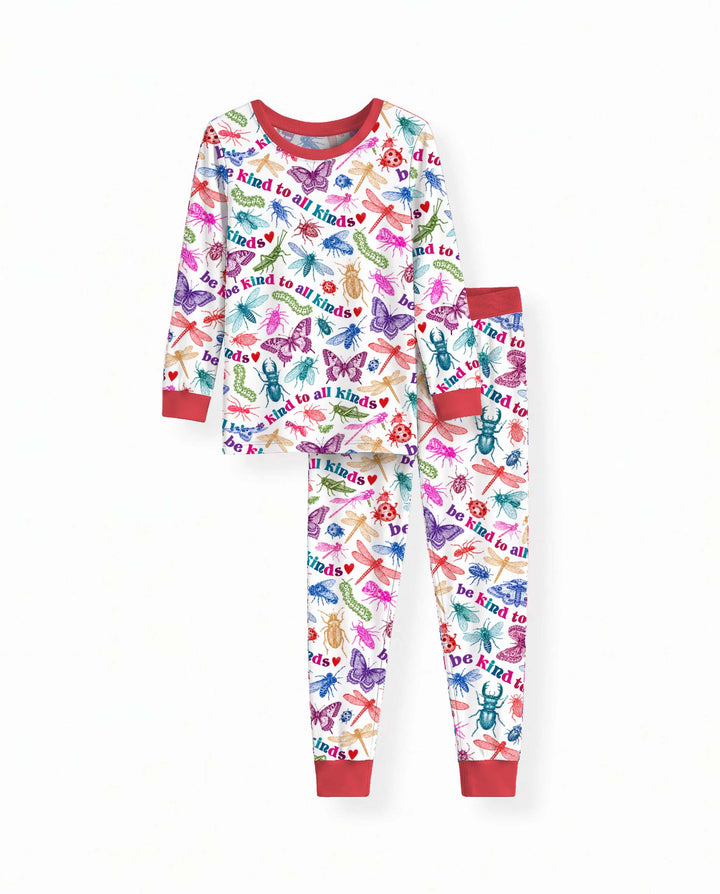 Be Kind to All Bug Kinds Bamboo Two Piece Long Sleeve Pajama Set