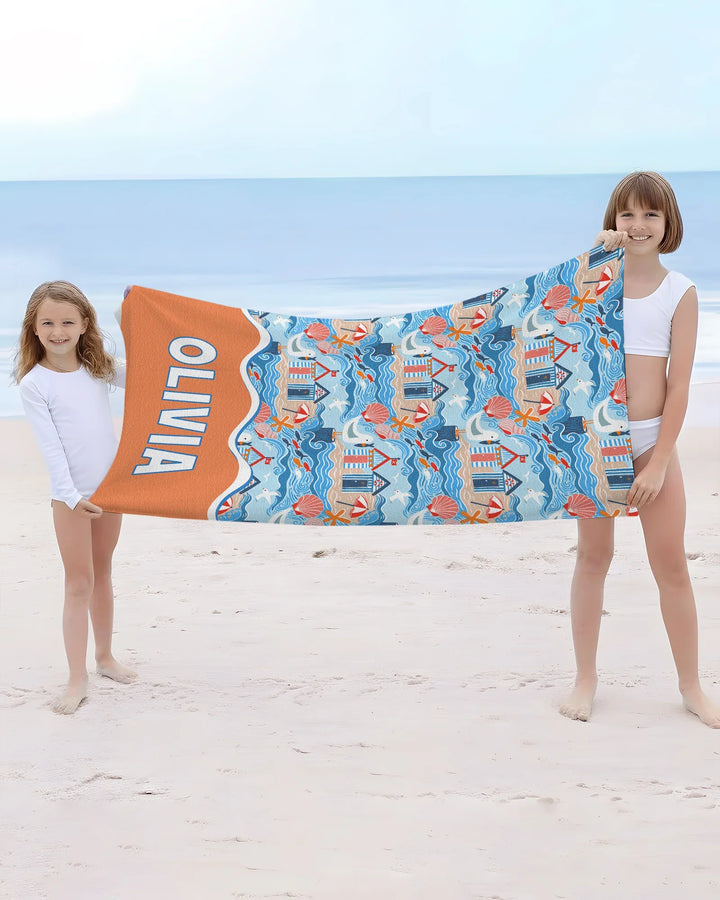 Little Beach Day Bamboo Beach Towel