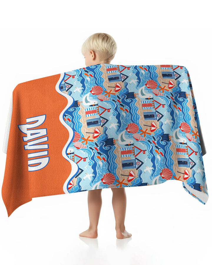 Little Beach Day Bamboo Beach Towel