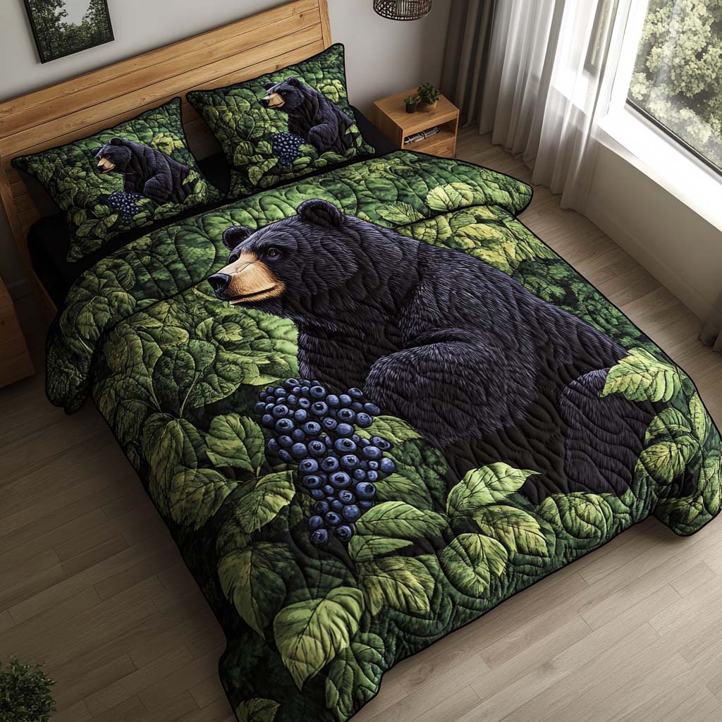 Bear Woodland Spirit Bamboo Quilt Bedding Set