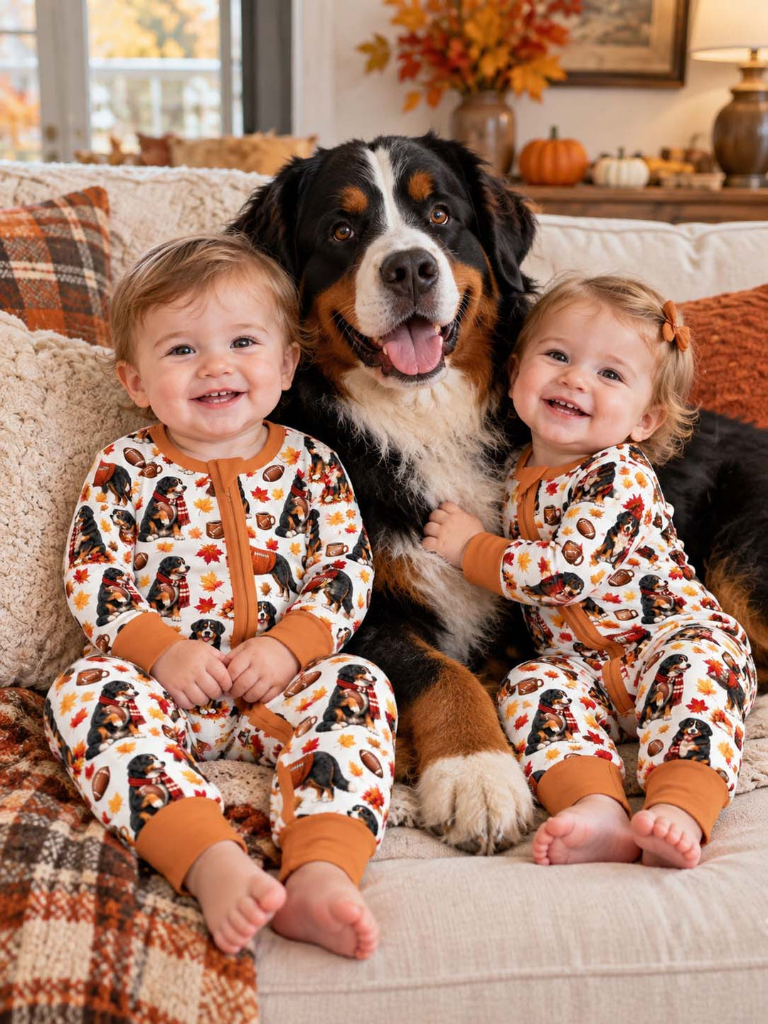 Bernese Mountain Dog Football Fall Bamboo Convertible Zippy
