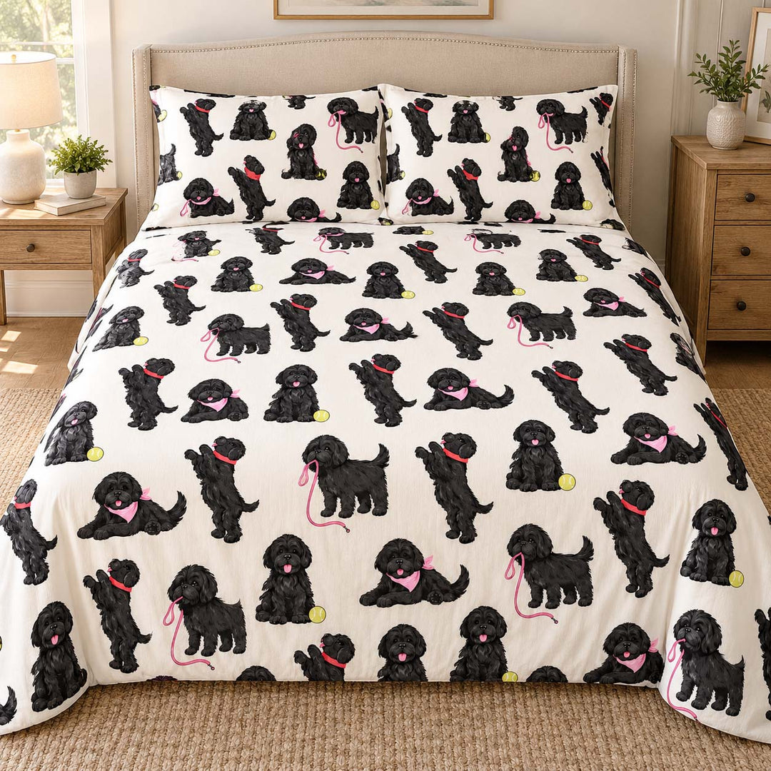 Black Dog Playtime Pink Bamboo Bedding Set
