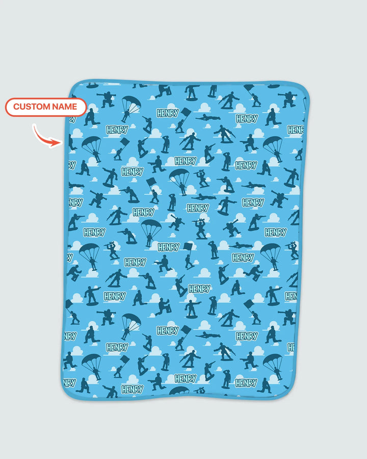 Army Men Memorial Day Bamboo Blanket