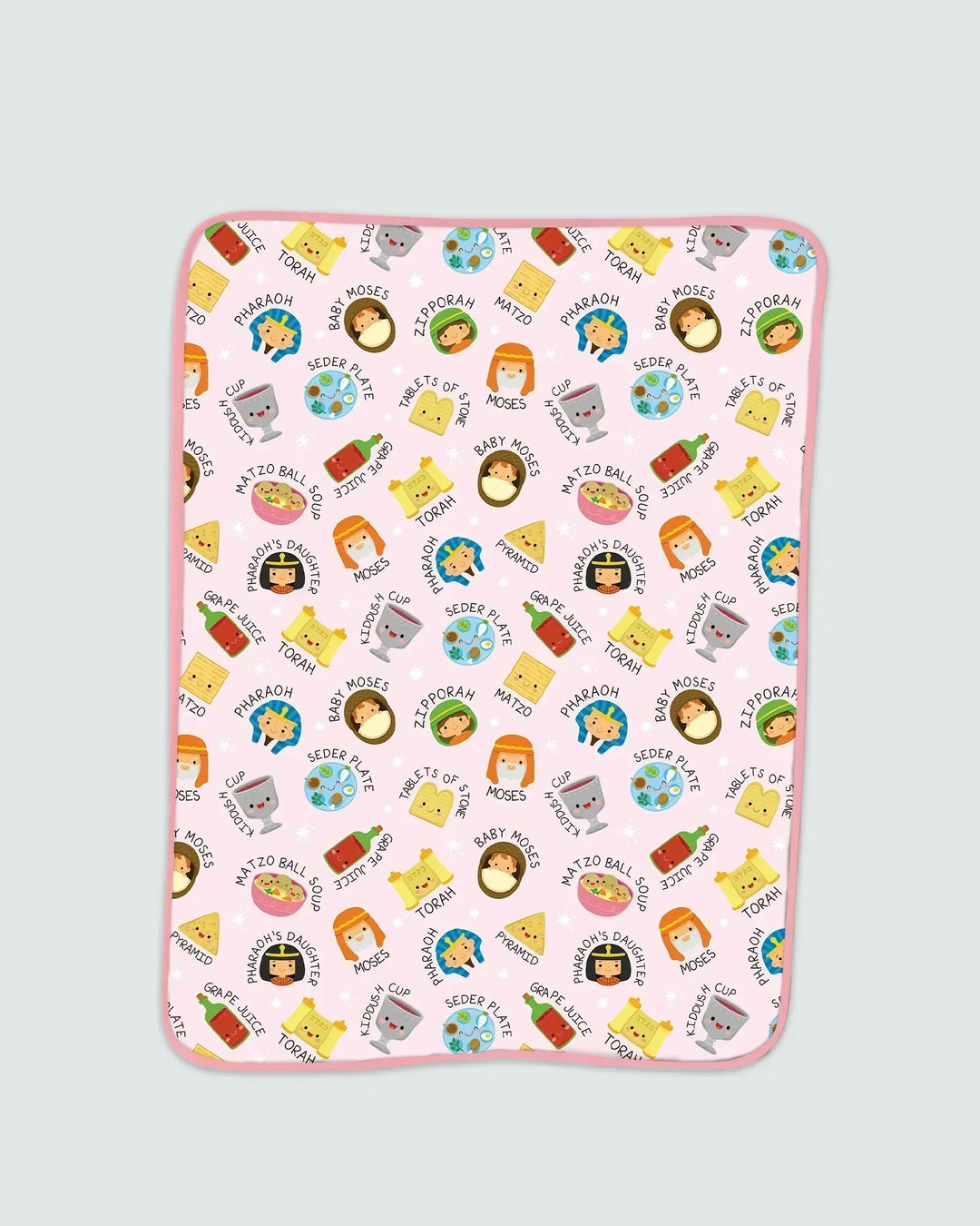 Cute Passover Characters Bamboo Blanket