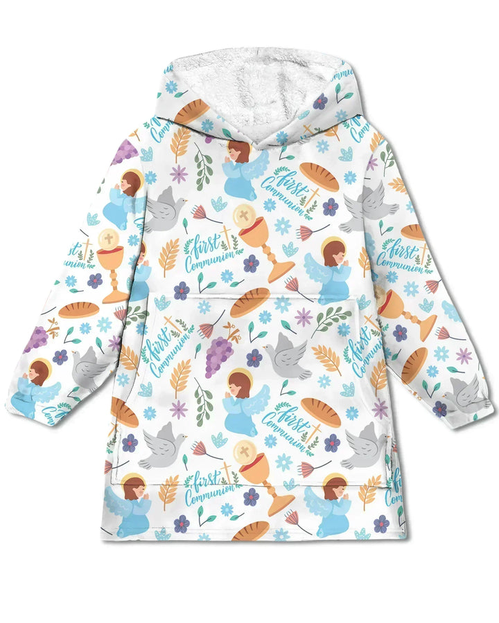 Erstkommunion Tragbarer Bambus-Decken-Hoodie