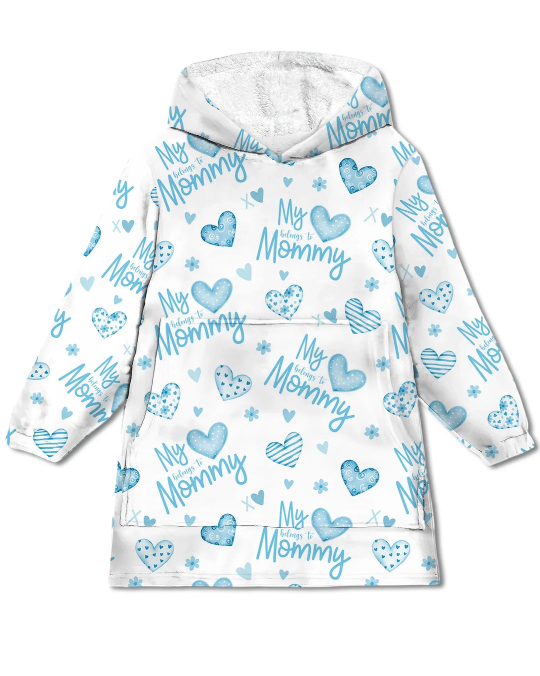 Mein Herz gehört Mama tragbarer Bambus-Decken-Hoodie