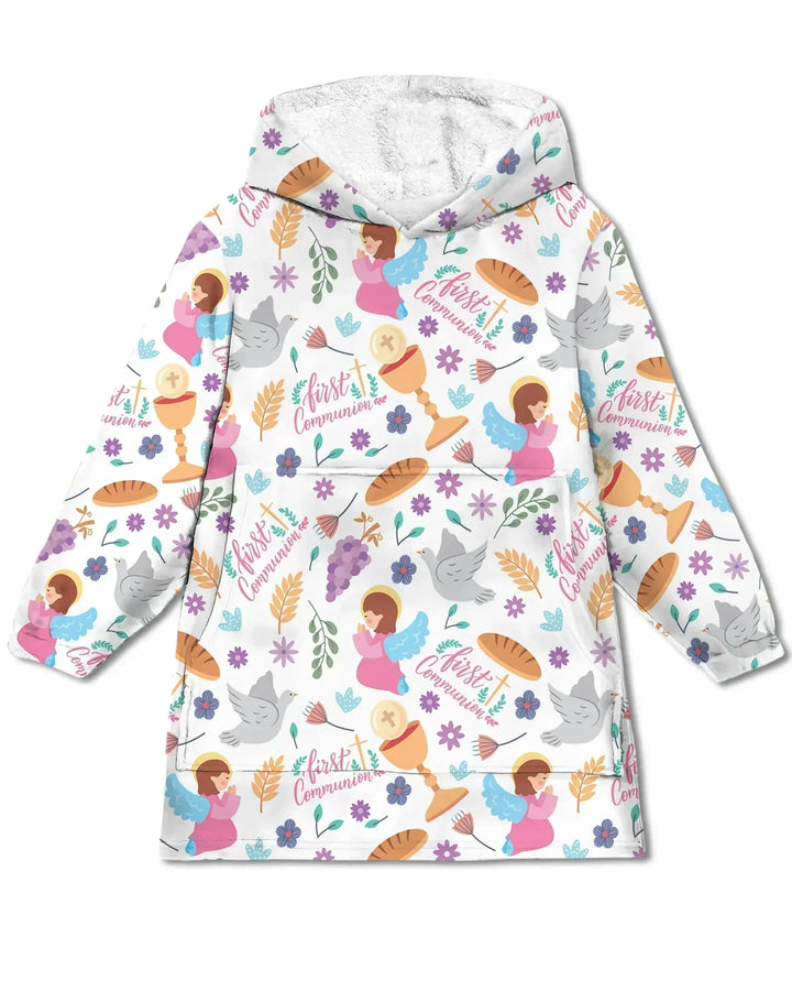 Erstkommunion Tragbarer Bambus-Decken-Hoodie