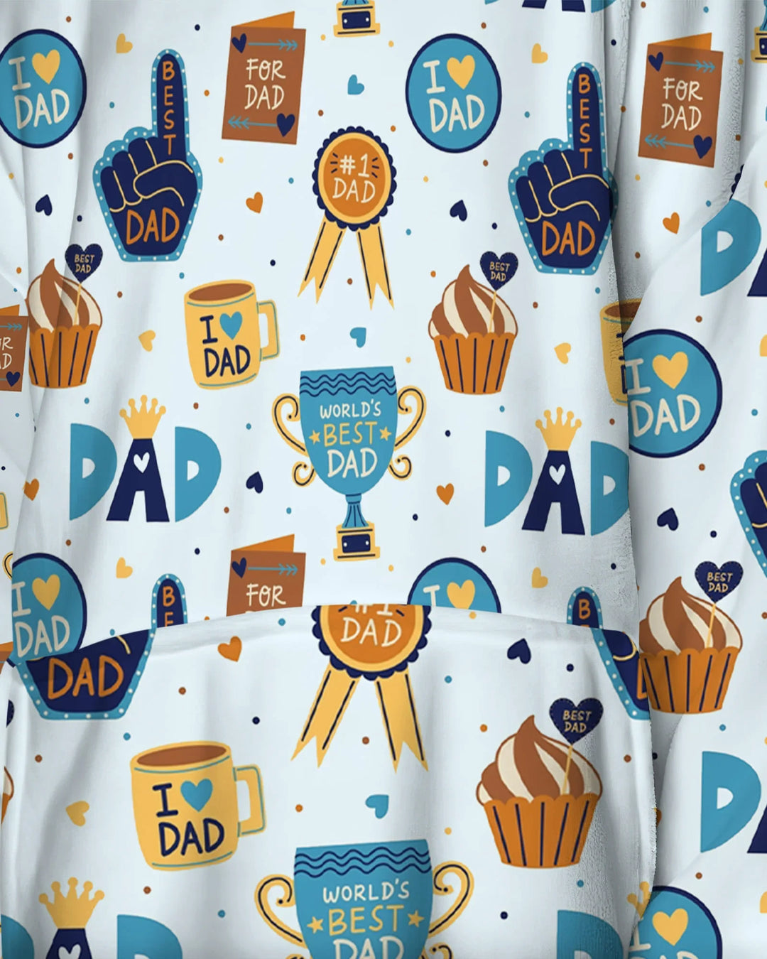 Bambus-Deckenhoodie „Bester Papa der Welt“