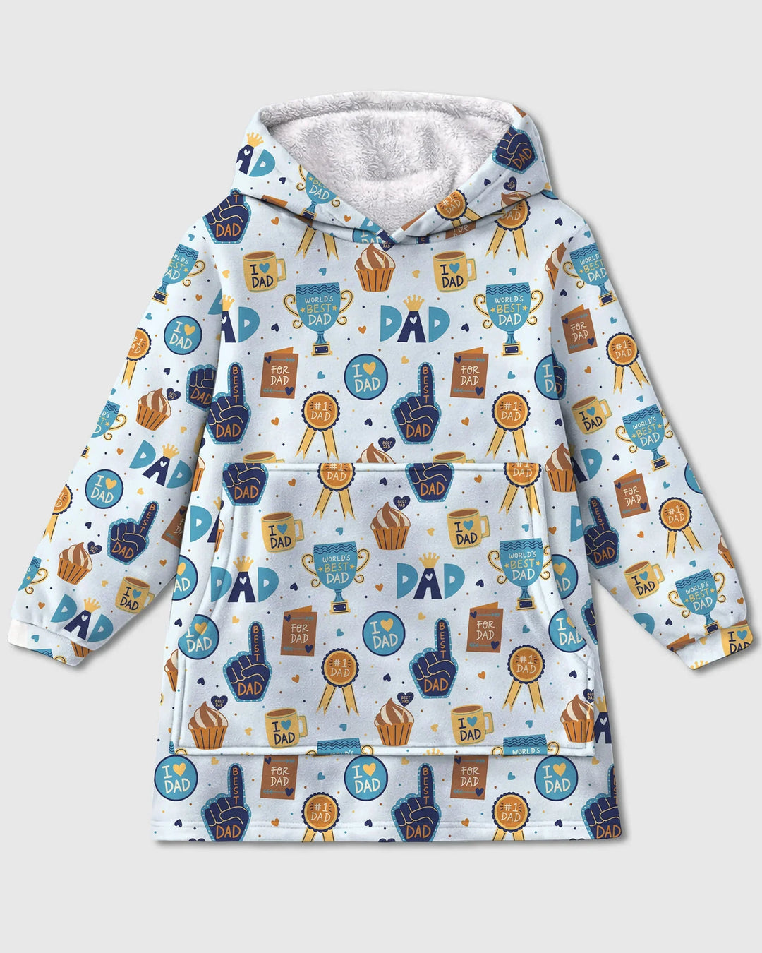 Bambus-Deckenhoodie „Bester Papa der Welt“
