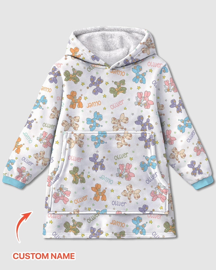 Individueller Name Ballonhund Bambus-Decken-Hoodie