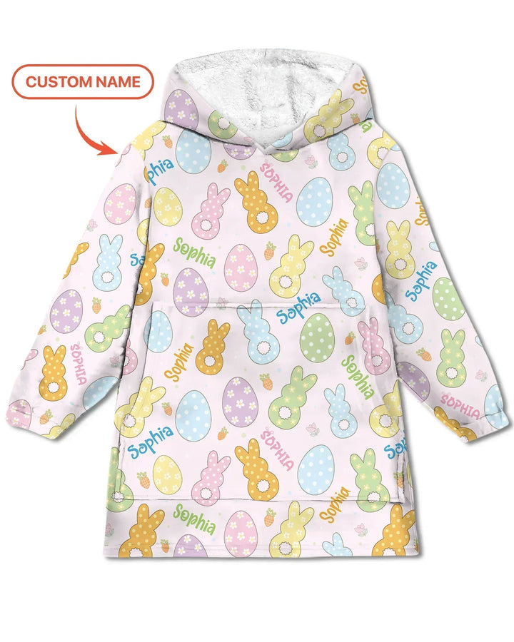 Personalisierbarer Name Frühlings-Pastell-Oster-Bambus-Deckenhoodie