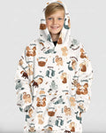 Süße Kinder Horoskop tragbare Bambus-Decken-Hoodie