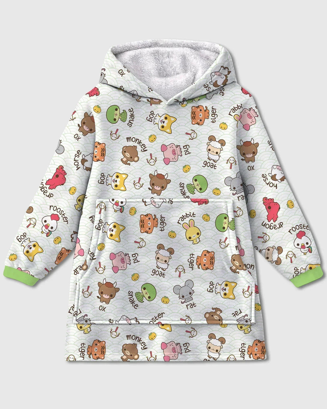 Kawaii Tierkreis tragbare Bambus-Decken-Kapuzenjacke