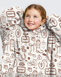 Doodle Wildwest Cowgirl Tragbarer Bambus-Deckenhoodie