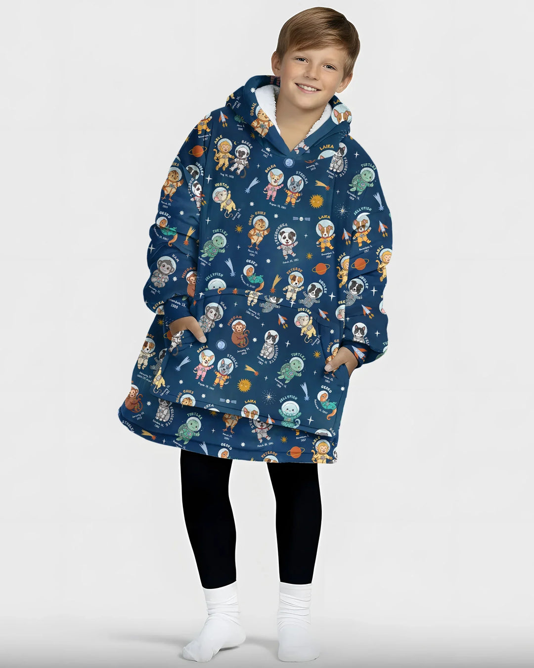 Animal Astronauts Bamboo Blanket Hoodie
