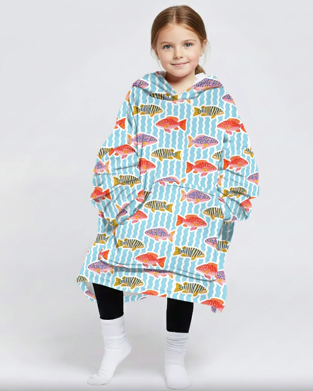 Preppy Fish Crew Wearable Bamboo Blanket Hoodie