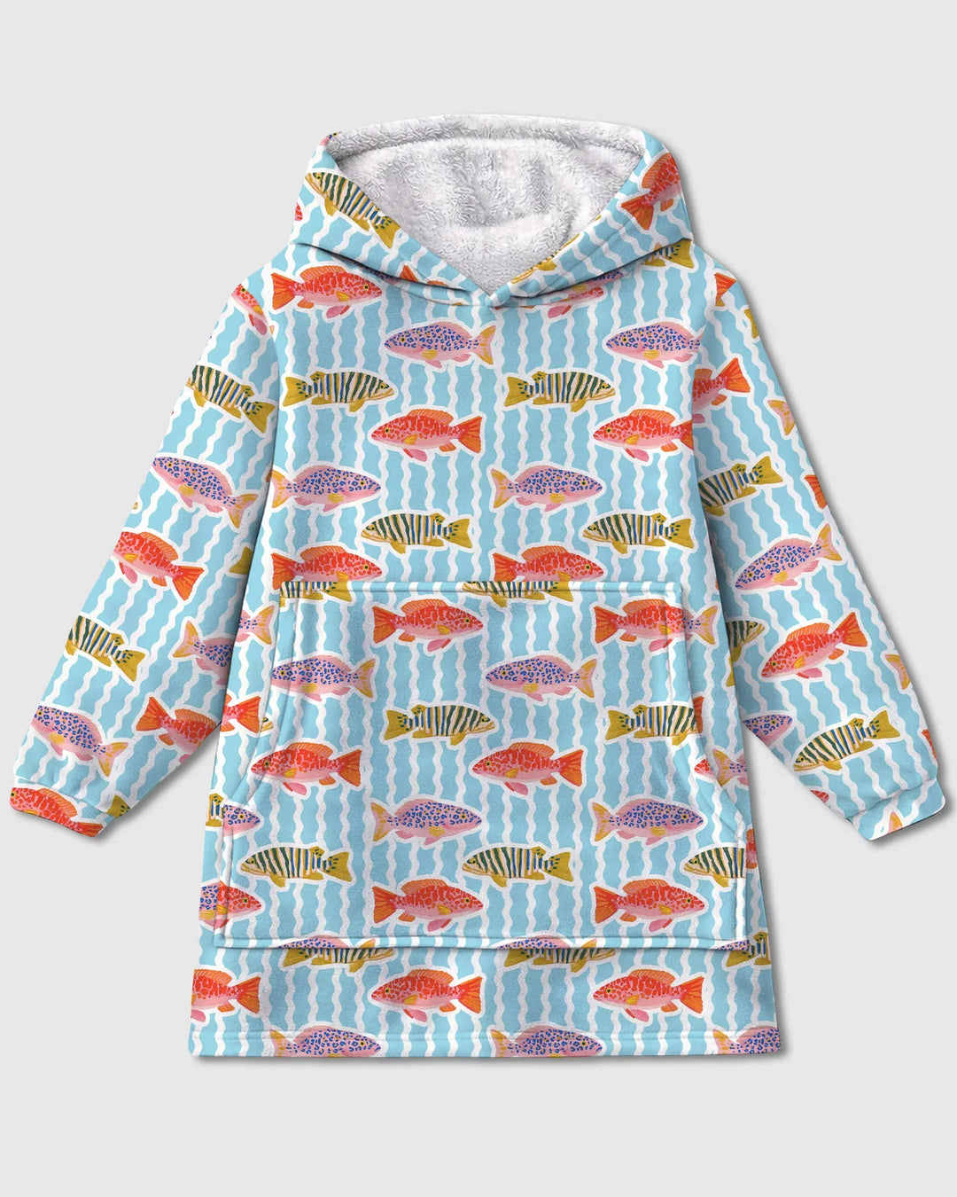 Preppy Fish Crew Wearable Bamboo Blanket Hoodie