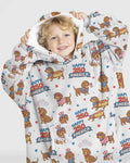 Red, White & Wiener Wearable Bamboo Blanket Hoodie